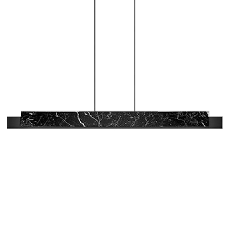 Люстра Leonce Marble Linear Chandelier Черный Черный Мрамор Nero в Саратове | Loft Concept 