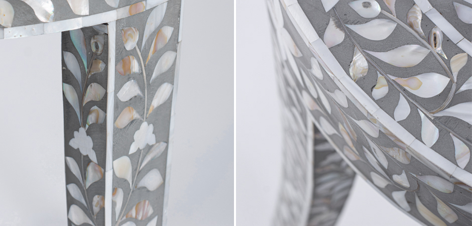 Столик MOTHER OF PERAL INLAY STOOL - фото №2