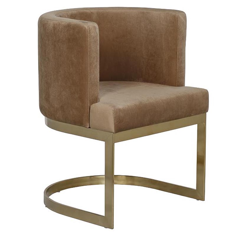 Стул Disalia Chair light brown Коричневый Золотой Стул Disalia Chair light brown Коричневый Золотой в Саратове | Loft Concept
