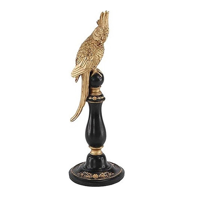 Статуэтка Gold Parrot Figurine Золотой Черный в Саратове | Loft Concept 