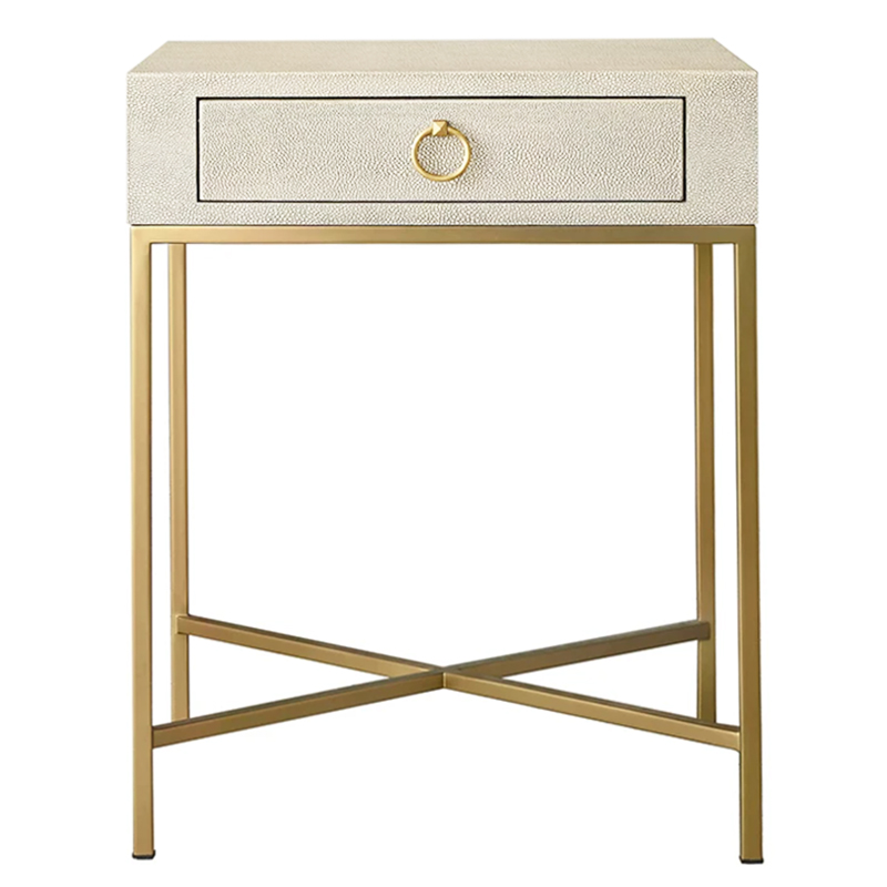 Gaston Stingray Texture Ivory Side Table Приставной стол скат Золотой ivory ( слоновая кость ) в Саратове | Loft Concept 