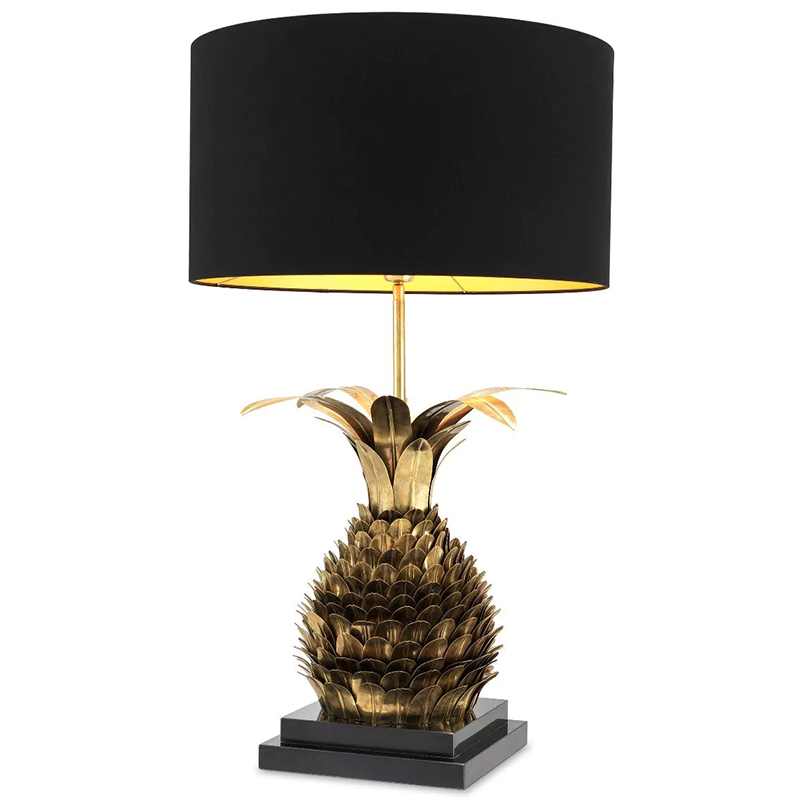 Настольная лампа Eichholtz Table Lamp Ananas Черный Латунь Винтажная латунь в Саратове | Loft Concept 