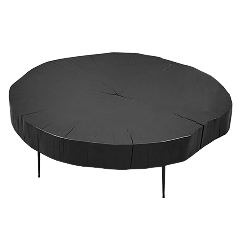 Кофейный стол Saw Cut Black Wood Coffee Table Черный в Саратове | Loft Concept 