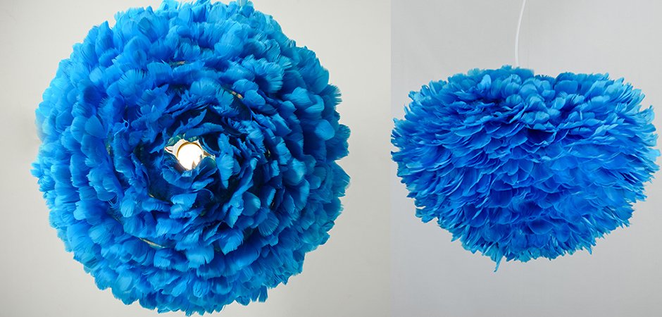 Люстра из перьев Plumage Blue Люстра из перьев Plumage Blue - Loft-Concept в Саратове