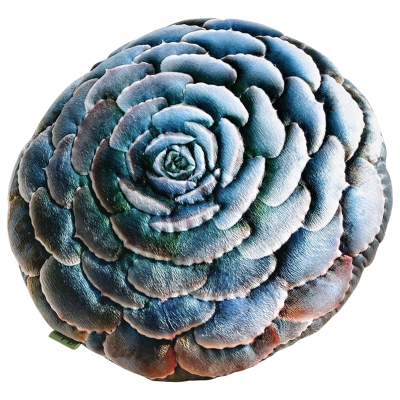 Декоративная подушка Botanical Cushion Succulentus Зеленый Зеленый шалфей Бирюзовый в Саратове | Loft Concept 