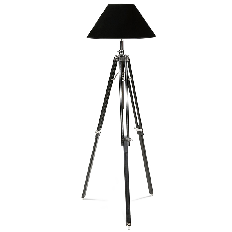 Торшер Eichholtz Floor Lamp Telescope nickel & black Черный Никель в Саратове | Loft Concept 