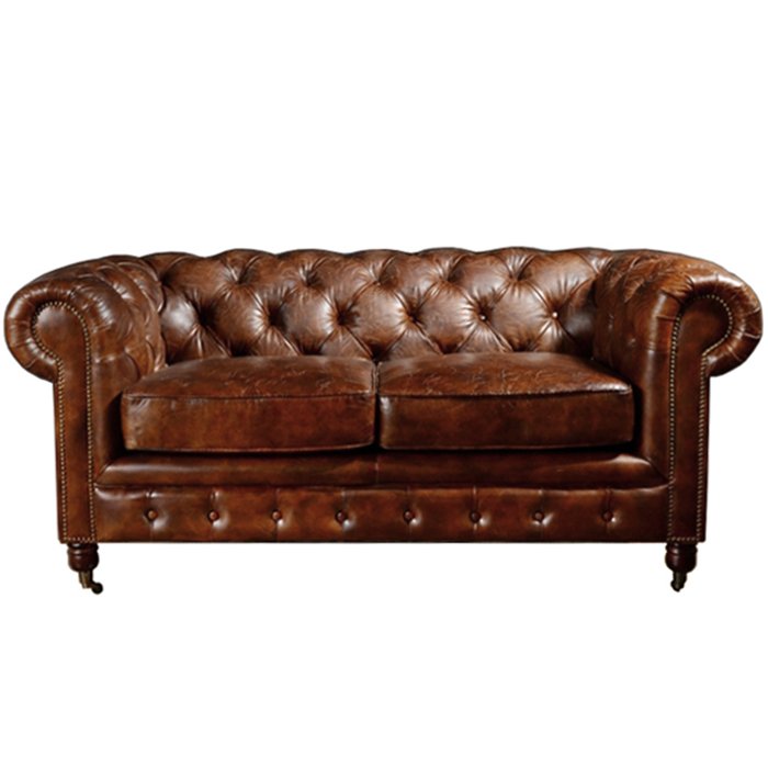 Диван Chesterfield Rebel Sofa Leather Brown 170 Коричневый в Саратове | Loft Concept 