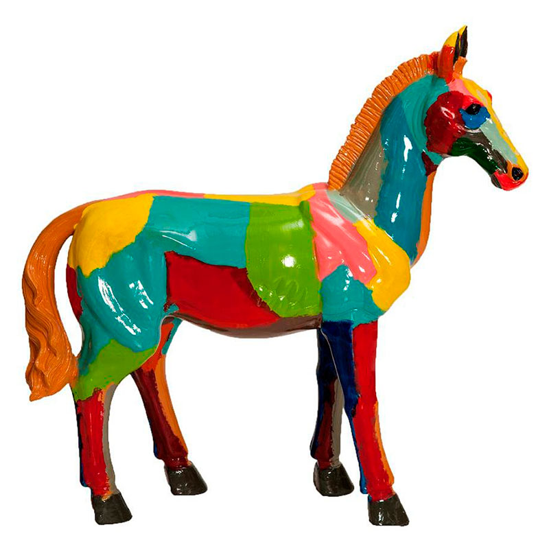 Фигурка керамика лошадь разноцветная Colored Horse Мульти в Саратове | Loft Concept 