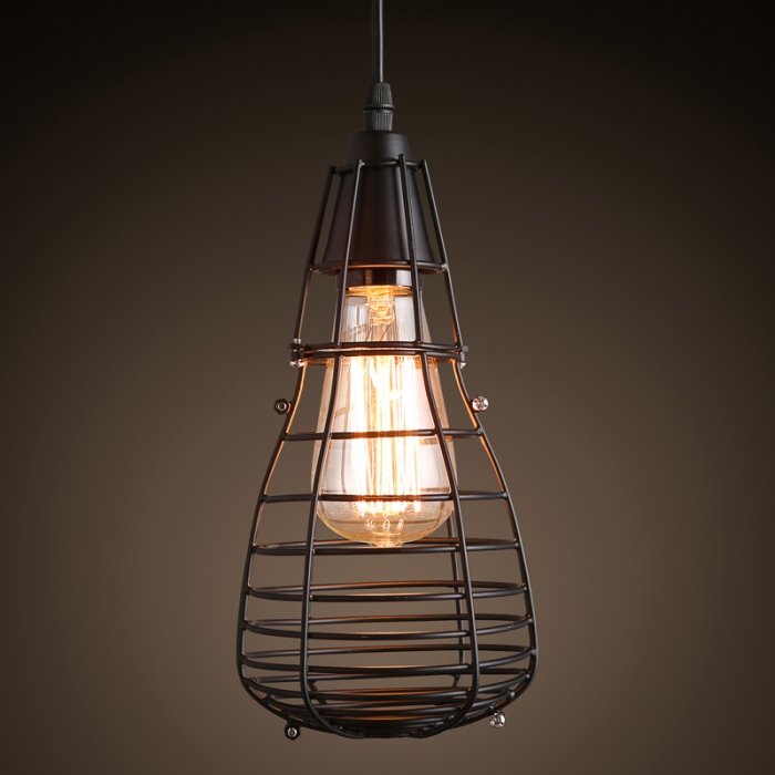 Подвесной светильник Pear Cage Pendant Черный в Саратове | Loft Concept 