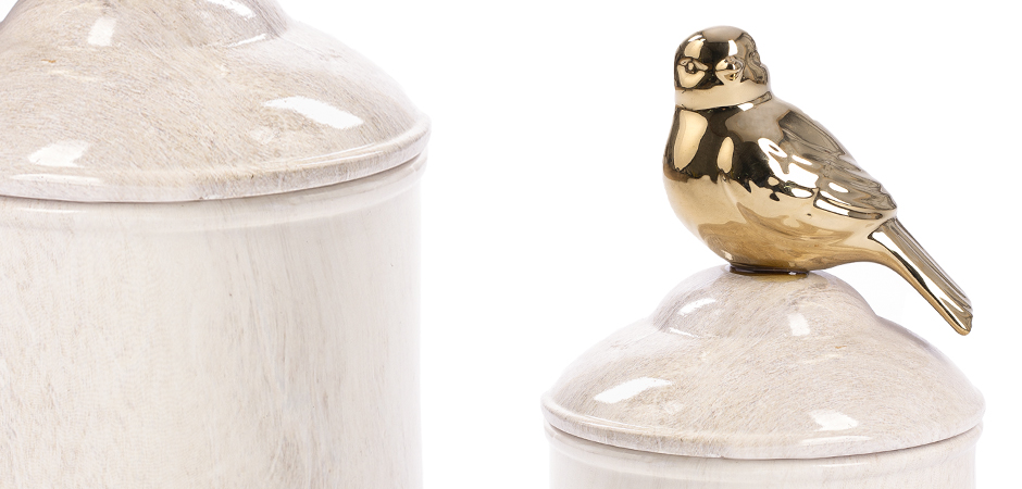 Ваза c крышкой Marble Bird Ваза c крышкой Marble Bird - Loft-Concept в Саратове