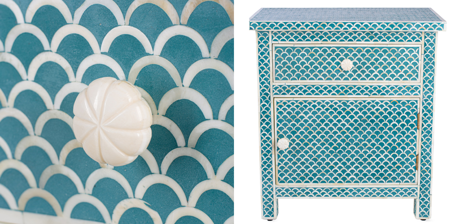 Тумба bone fish scale inlay cupboard Тумба bone fish scale inlay cupboard - Loft-Concept в Саратове