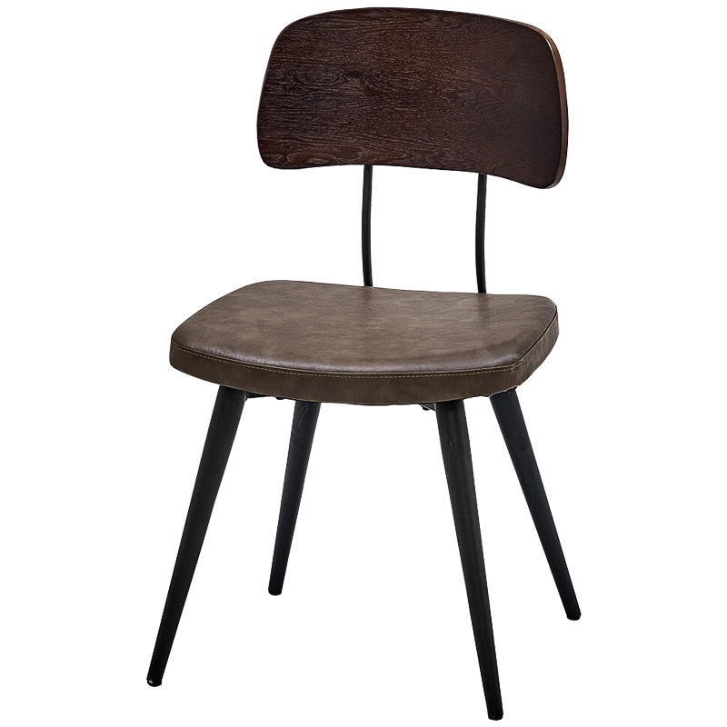 Стул Bartle Loft Stool Черный Коричневый в Саратове | Loft Concept 