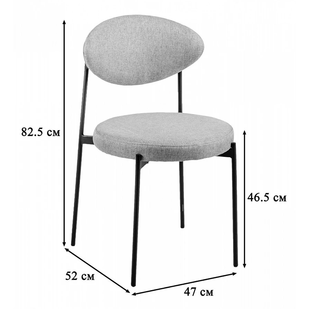 Стул металлический с мягкой спинкой и сиденьем из велюра Alfie Chair в Саратове