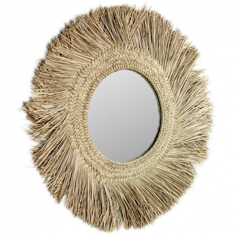 Зеркало сплетенное вручную Handmade Mirror Light Safari Древесина Зеркало сплетенное вручную Handmade Mirror Light Safari Древесина в Саратове | Loft Concept