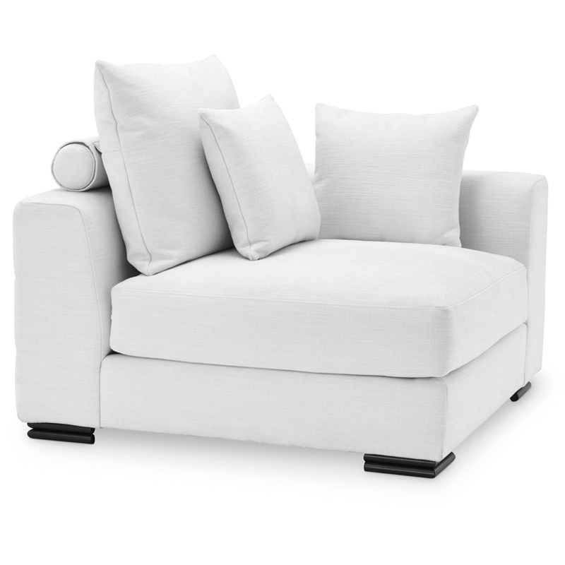 Диван Eichholtz Sofa Clifford Corner white Белый Черный в Саратове | Loft Concept 