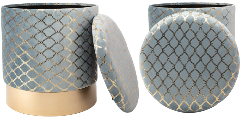 Пуф PUF Upholstery Gold Mesh голубой Пуф PUF Upholstery Gold Mesh голубой - Loft-Concept в Саратове
