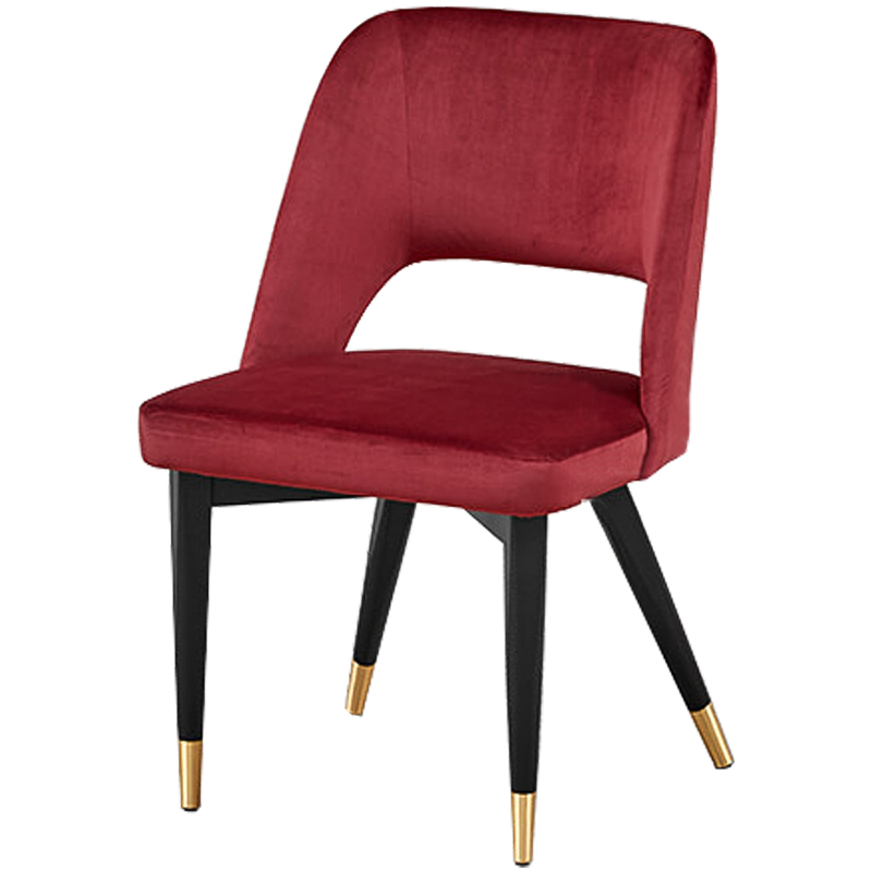 Стул Neasan Stool crimson Черный Малиновый (Crimson) Латунь в Саратове | Loft Concept 