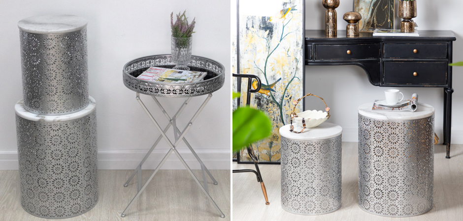 Приставной Стол Artesia Table с белым мрамором Приставной Стол Artesia Table с белым мрамором - Loft-Concept в Саратове