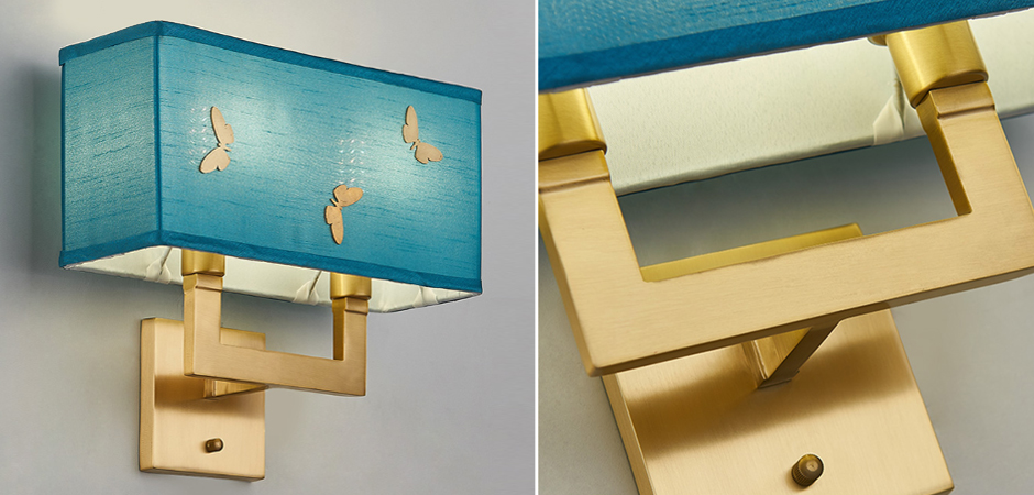 Бра с бабочками Butterflies Blue Background Wall Lamp 2 Бра с бабочками Butterflies Blue Background Wall Lamp 2 - Loft-Concept в Саратове