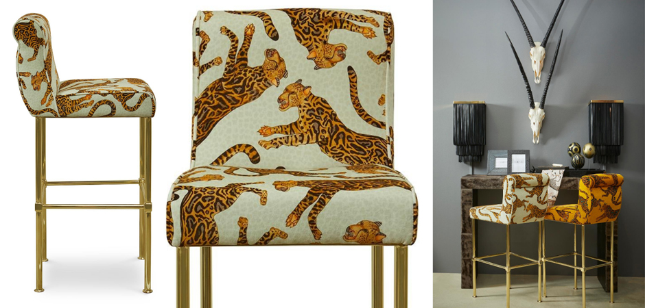 Барный Стул Сафари с орнаментом Kings Stone Bar Stool Барный Стул Сафари с орнаментом Kings Stone Bar Stool - Loft-Concept в Саратове