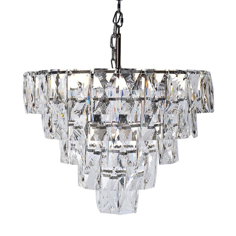 Люстра Tiers Crystal Light Chandelier 16 D60 Серебряный в Саратове | Loft Concept 