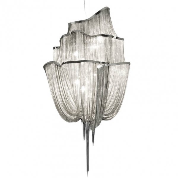 Люстра Terzani Atlantis Chandelier NICKEL Хром в Саратове | Loft Concept 