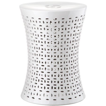 Керамический табурет Camilla Garden Stool White Белый в Саратове | Loft Concept 