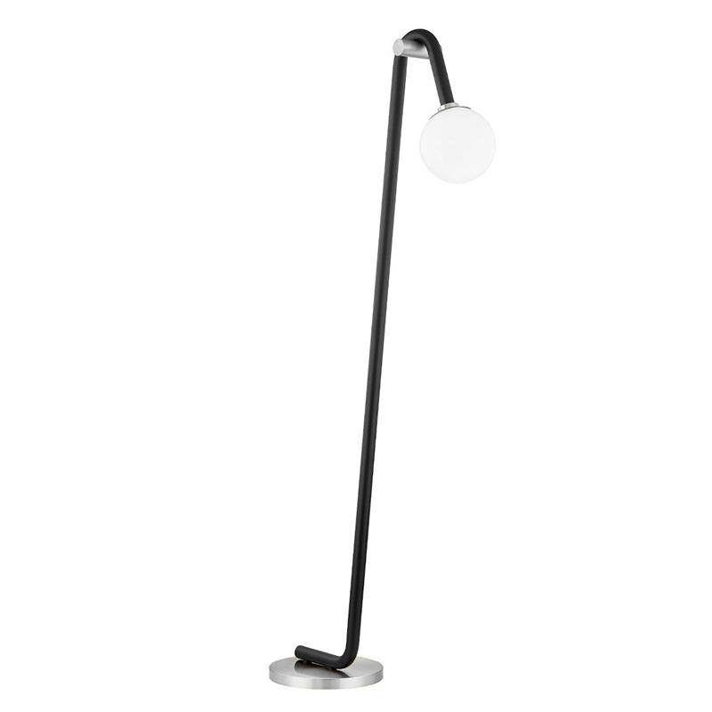 Торшер Paulson floppy floor lamp chrome Черный Хром в Саратове | Loft Concept 