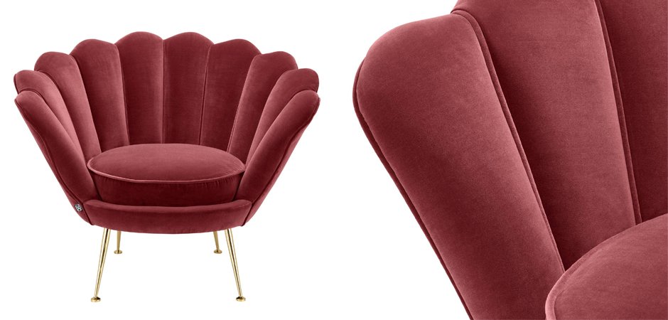 Кресло Eichholtz Chair Trapezium Wine Red Кресло Eichholtz Chair Trapezium Wine Red - Loft-Concept в Саратове