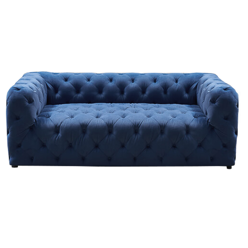 Диван Soho tufted blue velor Синий в Саратове | Loft Concept 