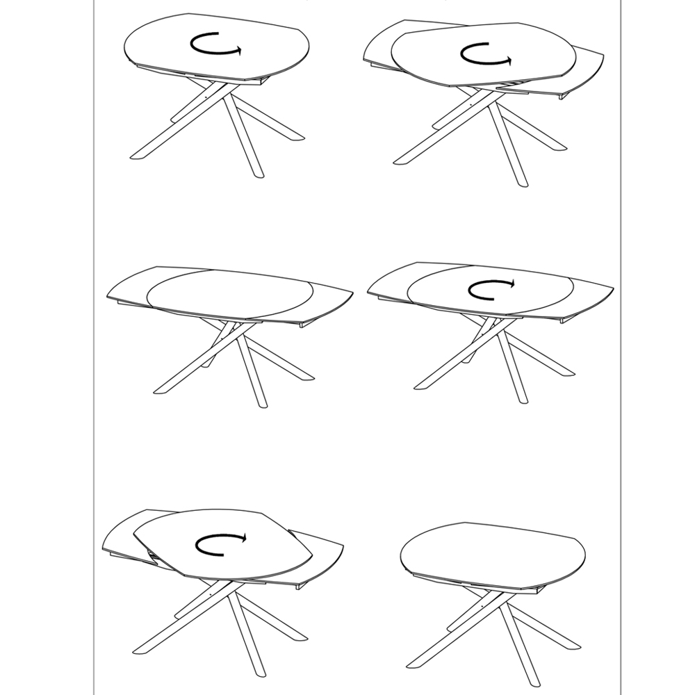 Стол обеденный раскладной круглый Folding Ceramic Table Стол обеденный раскладной круглый Folding Ceramic Table в Саратове