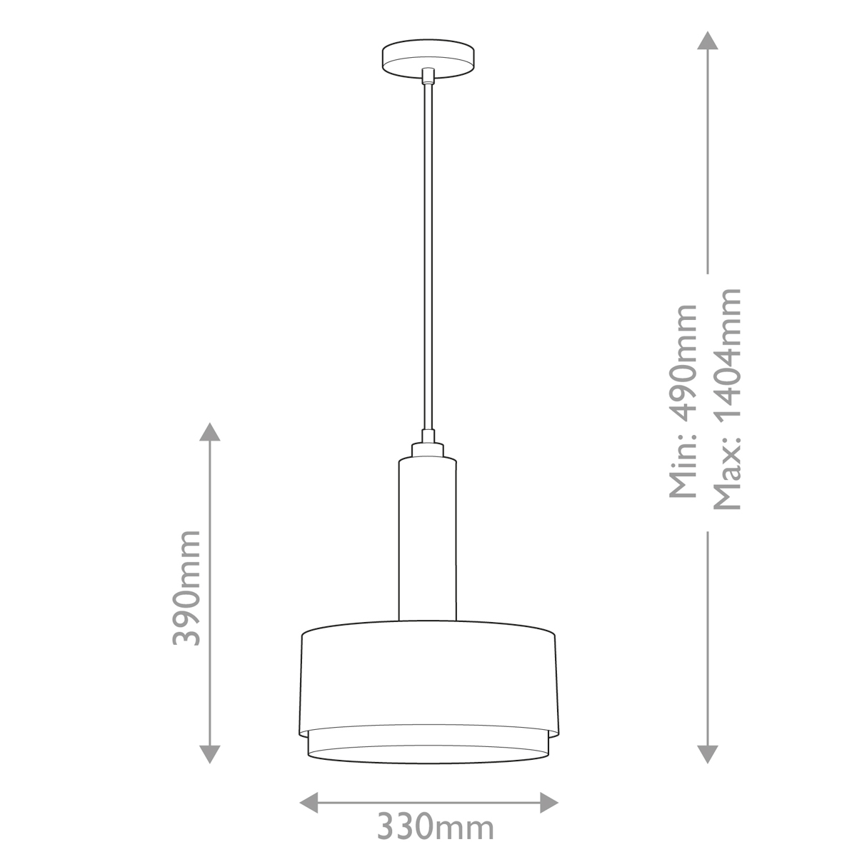 Подвесной светильник цилиндрический с белым плафоном Hinkley в Саратове
