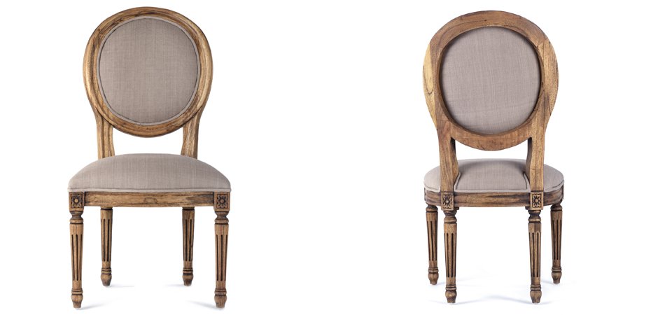 Стул REGENCY MEDALLION CHAIR Brown Linen Стул REGENCY MEDALLION CHAIR Brown Linen - Loft-Concept в Саратове
