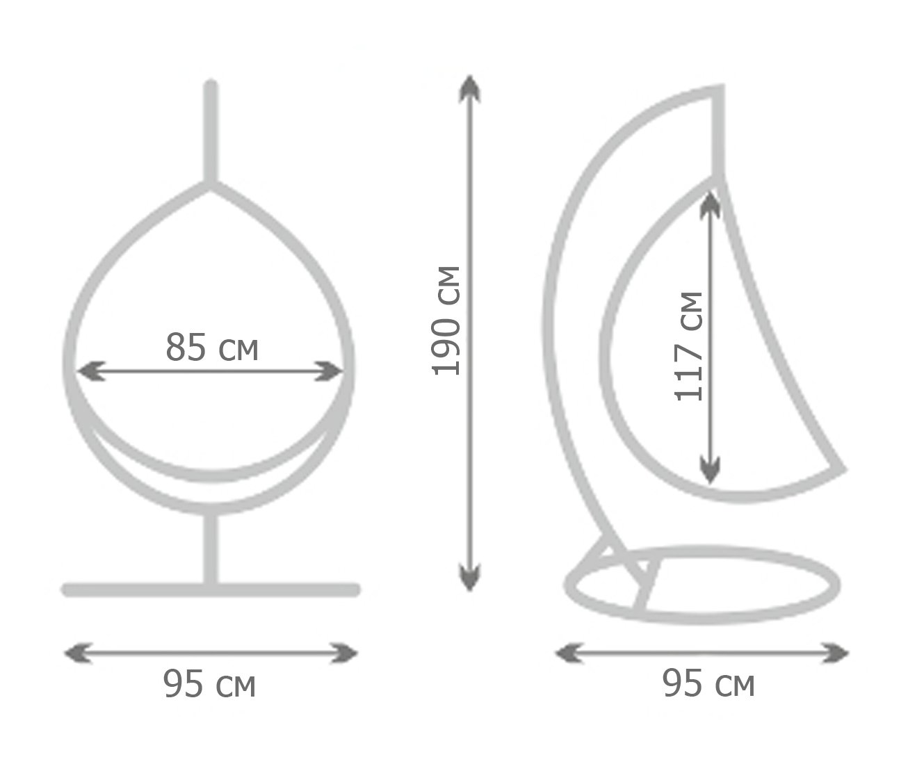 Кресло Swing chair outdoor Coffee Egg в Саратове