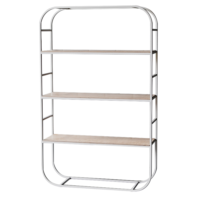 Стеллаж Parson Industrial Metal Rust Rack Белый Древесина в Саратове | Loft Concept 