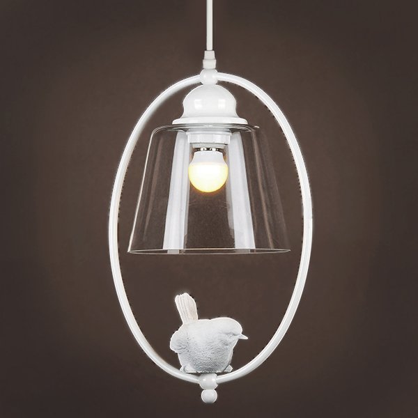 Подвесной светильник Provence Bird Oval Pendant Белый в Саратове | Loft Concept 