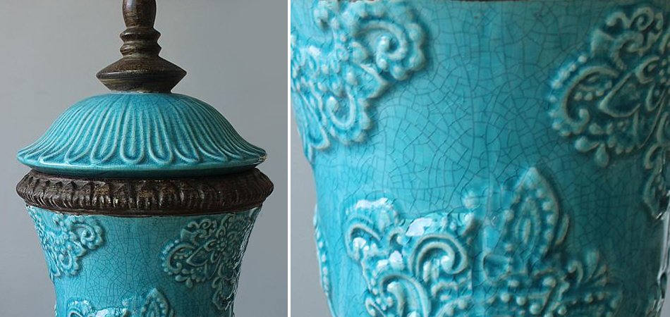 Кубок с крышкой керамика Turquoises Cup Кубок с крышкой керамика Turquoises Cup - Loft-Concept в Саратове