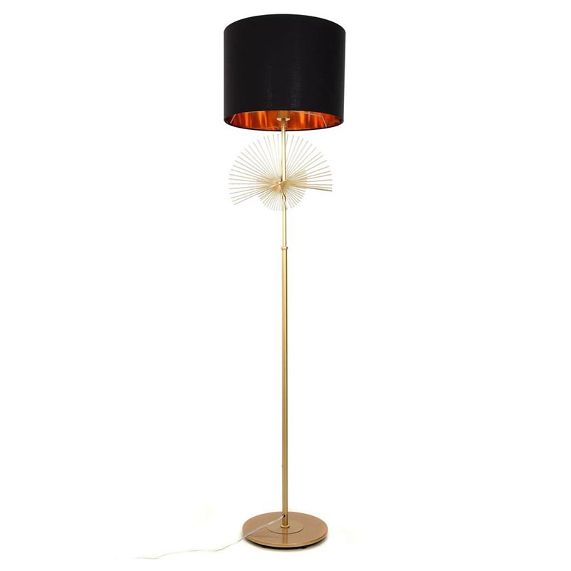 Торшер Genoveva Floor lamp black Черный Золотой в Саратове | Loft Concept 