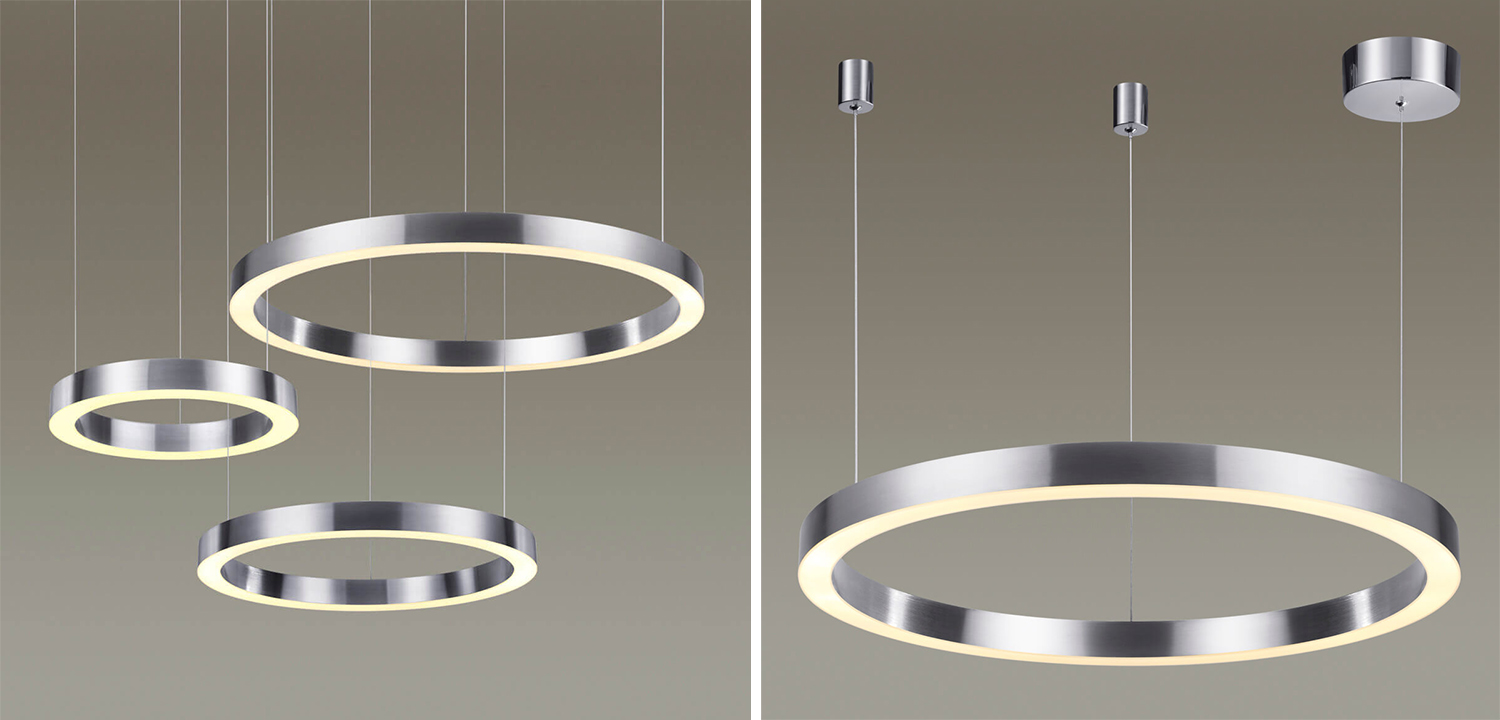 Подвесной светильник Nickel Ribbon Ring 80 - фото №1