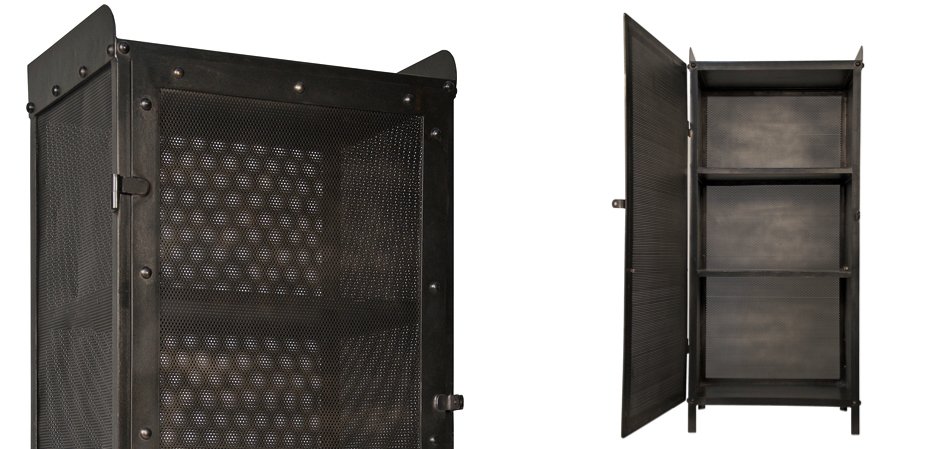 Буфет Industrial Loft Dark Metal Tall Cabinet Буфет Industrial Loft Dark Metal Tall Cabinet - Loft-Concept в Саратове
