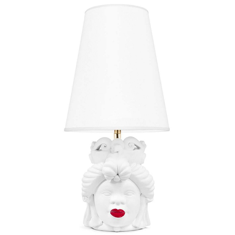 Настольная лампа Table Lamp Moro Lady Small Lipstick White Белый Красный Настольная лампа Table Lamp Moro Lady Small Lipstick White Белый Красный в Саратове | Loft Concept