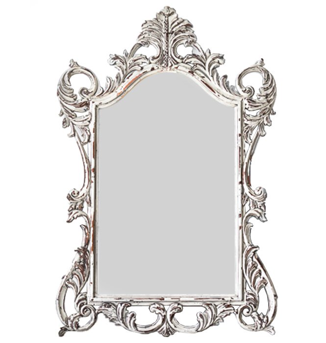 Зеркало Baroque ornament mirror Белый винтажная патина   в Саратове | Loft Concept 