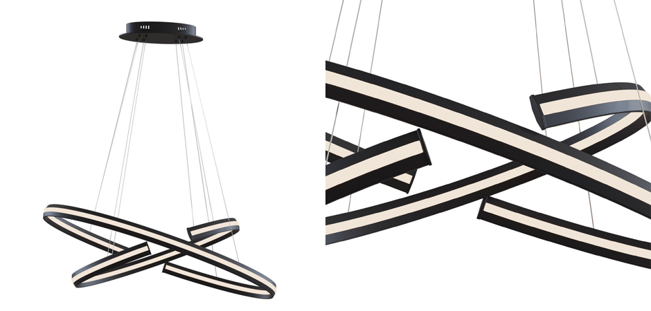 Люстра Half Ring Black & White Pendant S Люстра Half Ring Black & White Pendant S - Loft-Concept в Саратове