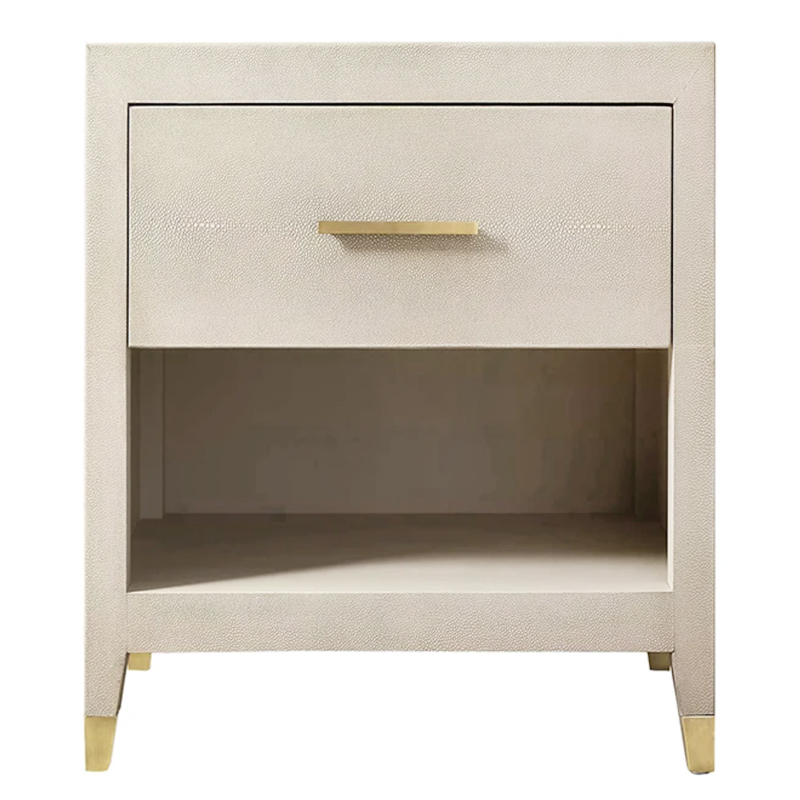 Charles Stingray Ivory Bedside table Тумбочка скат Золотой ivory ( слоновая кость ) в Саратове | Loft Concept 