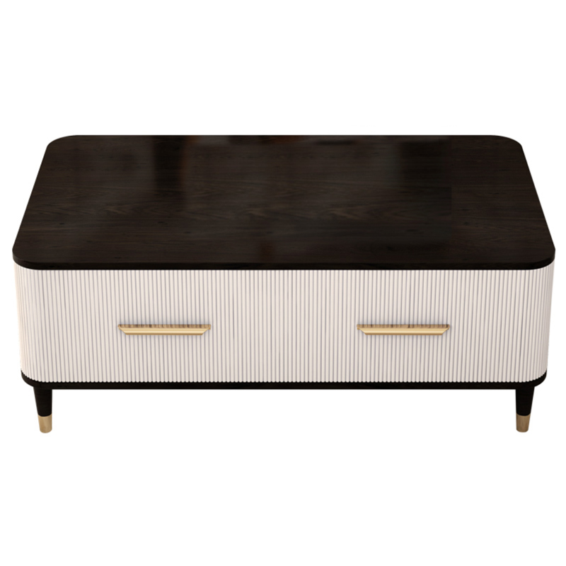 Birmingham Textured Coffee Table White Коричневый Молочный в Саратове | Loft Concept 