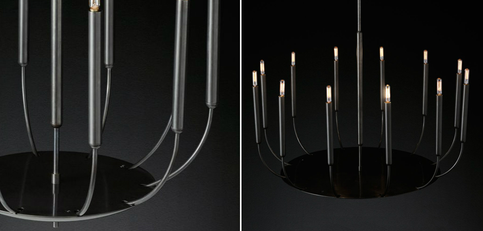 Люстра RH Quenouilles Round Chandelier black Люстра RH Quenouilles Round Chandelier black - Loft-Concept в Саратове