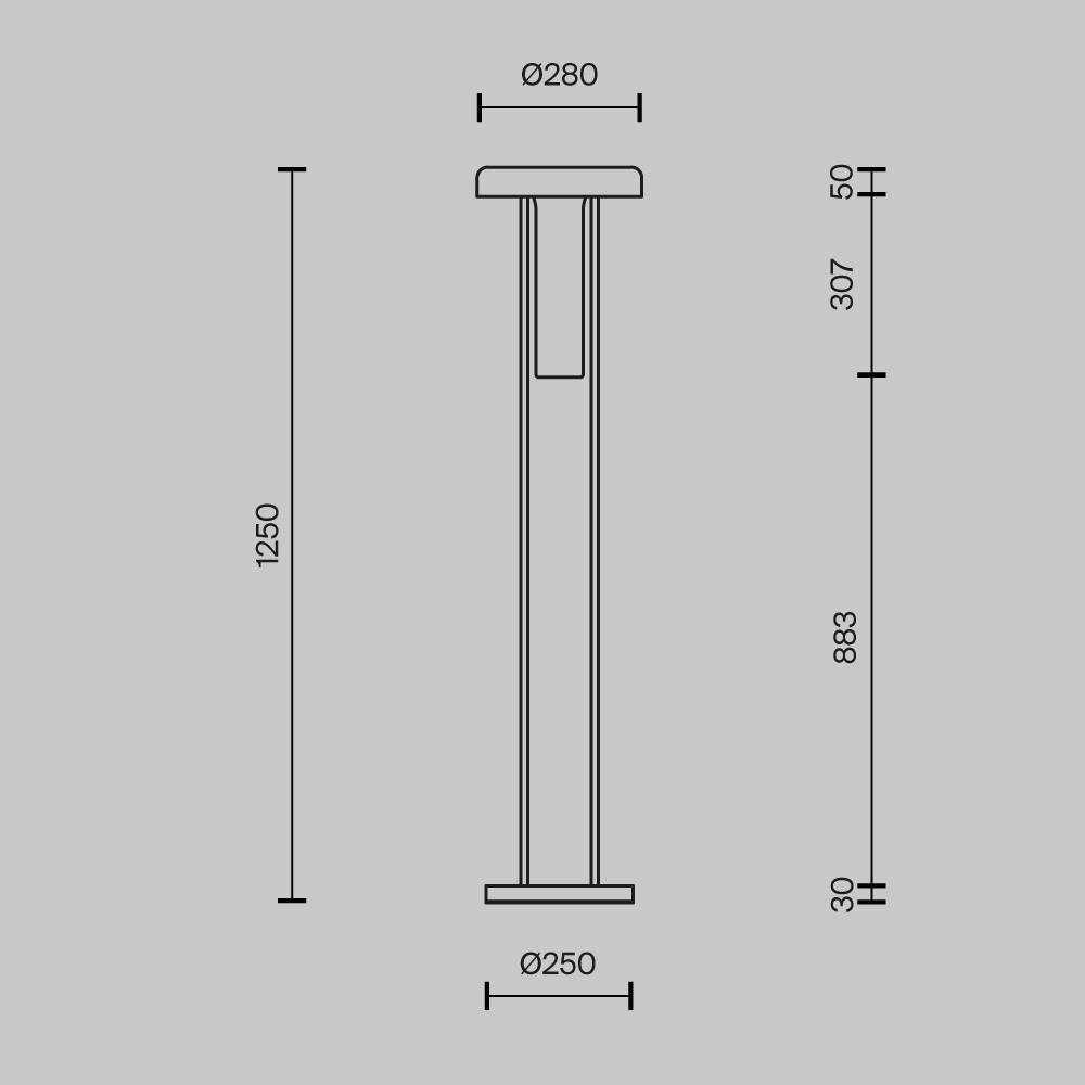 Напольный торшер светодионый Ikebana Black 3000К 24Вт в Саратове