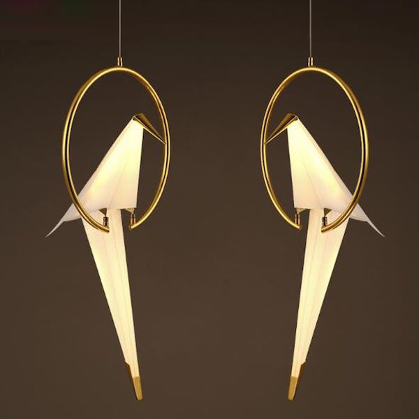 Подвесной светильник Origami Bird Pendant Бежево-серый в Саратове | Loft Concept 