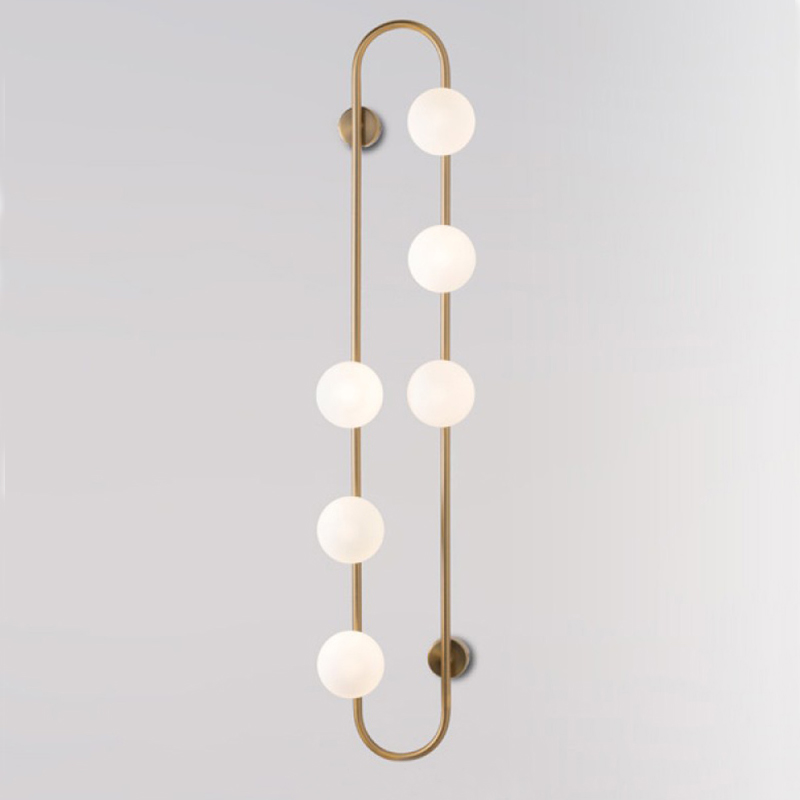 Бра HOOP WALL Lamp Gold 6 Золотой Белый в Саратове | Loft Concept 