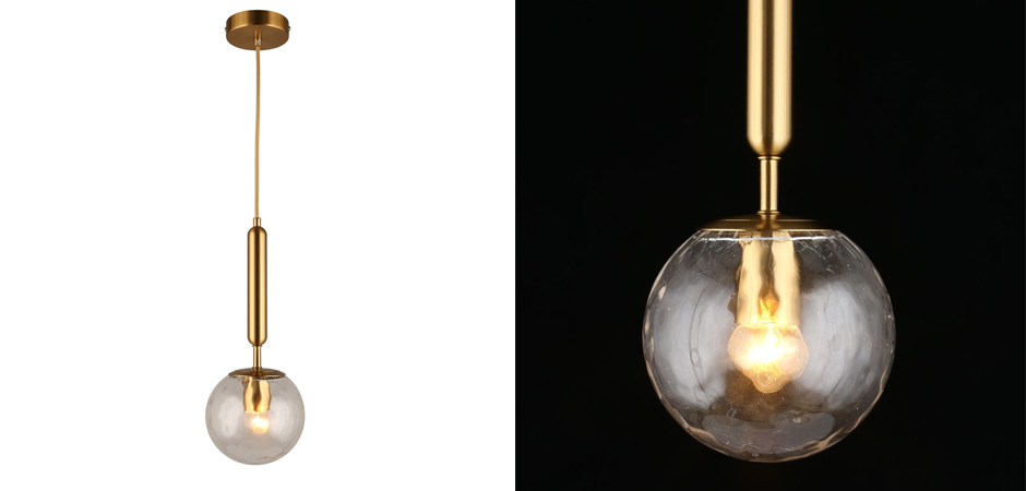 Подвесной светильник Bubble Glass с рельефным стеклом Подвесной светильник Bubble Glass с рельефным стеклом - Loft-Concept в Саратове